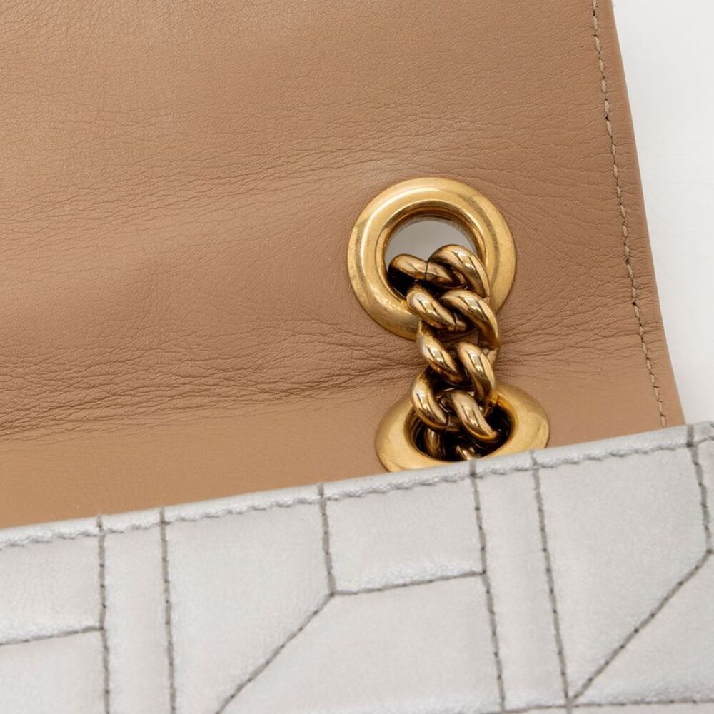Gucci Metallic Matelasse Leather Pearl GG Marmont Mini Flap Bag - FINAL SALE - Picture 15 of 15